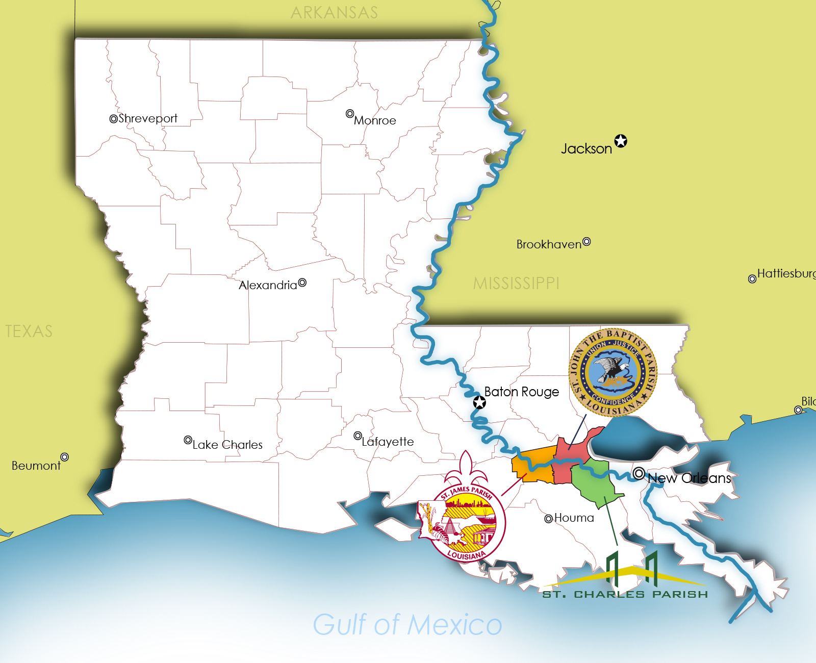 Port Of South Louisiana Map - United States Map